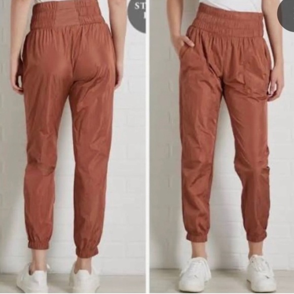 FP Movement by Free People Pants - FP MOVEMENT Free People Way Home Rust High Rise Cinched Active Joggers Pants M